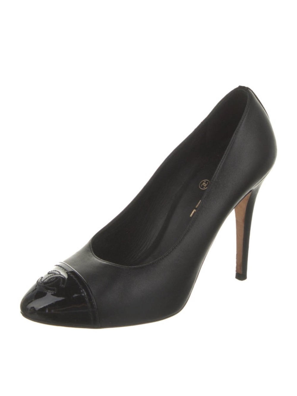 Chanel Black Leather Pointed Toe High Heel Pumps